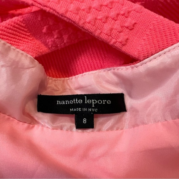 Nanette Lepore Coral Criss-Cross Strap Stretchy Mini Sun Dress. Size 8. - Picture 8 of 12